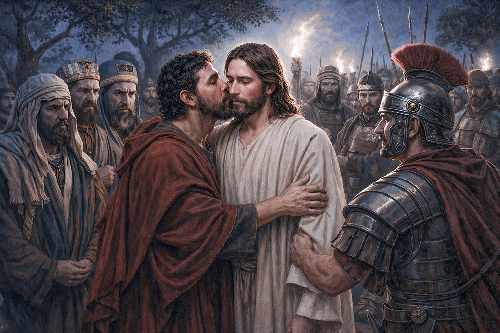 Judas betrays Jesus